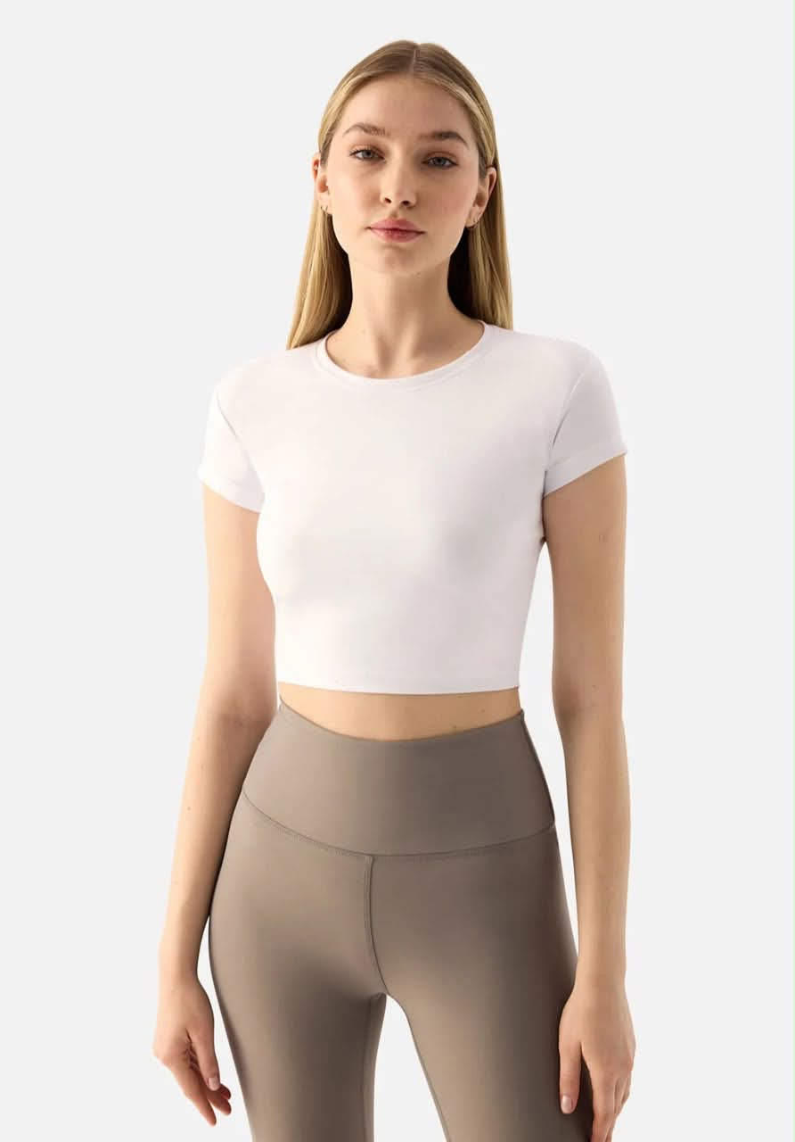 MELINA CROP — White (1)