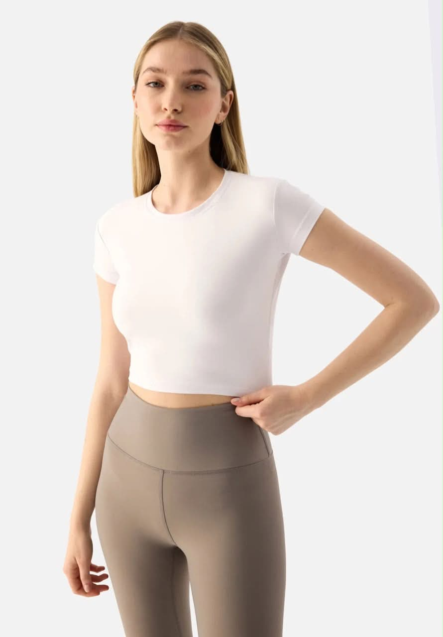 MELINA CROP — White (2)