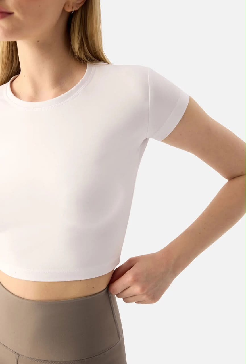 MELINA CROP — White (4)